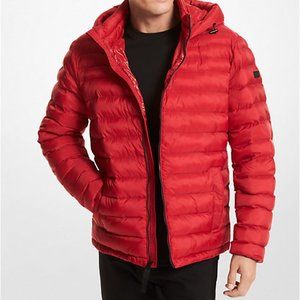 Red Michael Kors Packable Quilted Puffer Jacket UNISEX
